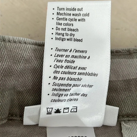 Paige Mayslie Jogger Pants Ankle Zips Light Camo Denim - Size 26 - Picture 9 of 9